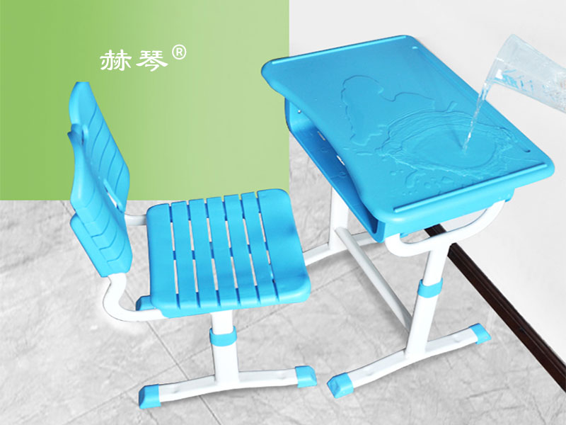 中小學生升降式課桌椅(淺藍色)